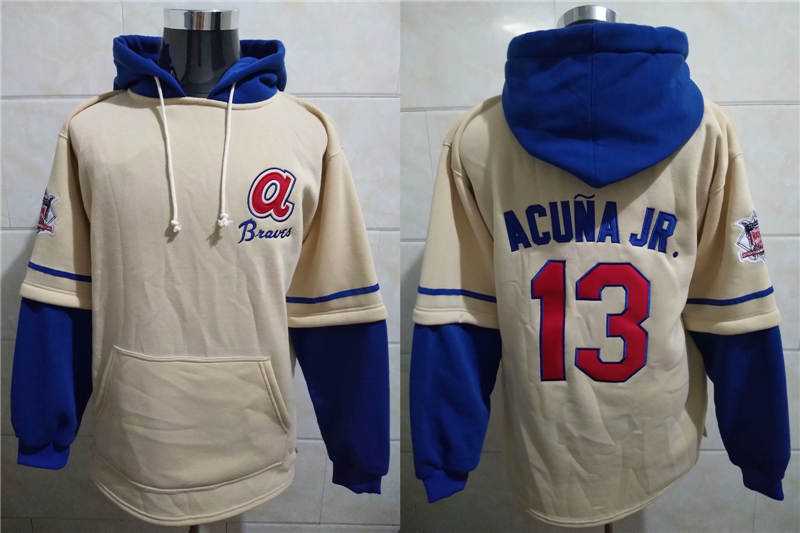 Atlanta Braves 13 Ronald Acuna Jr. Cream All Stitched Pullover Hoodie,We sell and wholesale Atlanta Braves 13 Ronald Acuna Jr. Cream All Stitched Pullover Hoodie on line form chian!